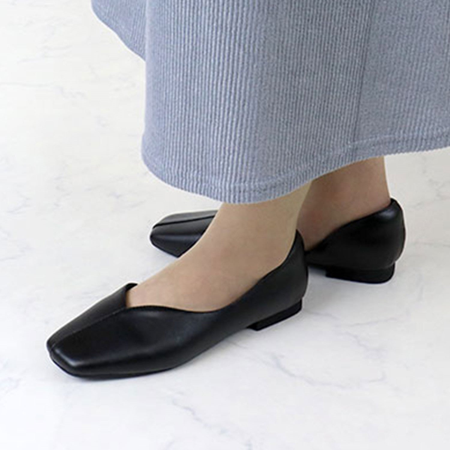 Office Casual Formal Flat Side Cut Pumps /1174