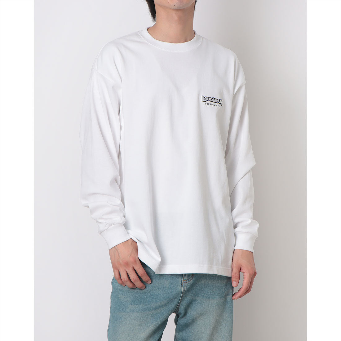 ラウドマウス LOUDMOUTH ユニセックス長袖Tシャツ （ホワイト） ホワイト