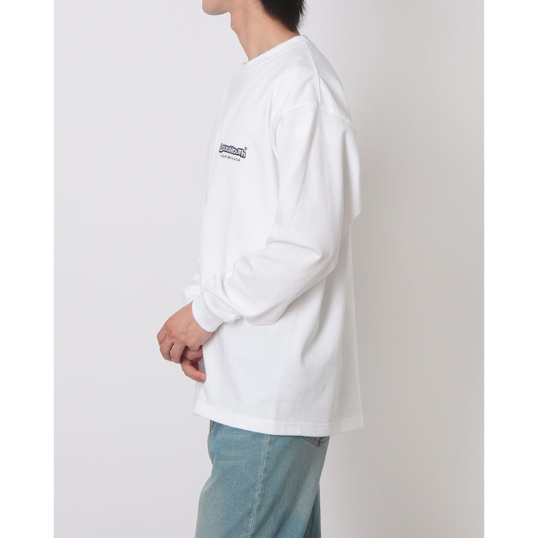 ラウドマウス LOUDMOUTH ユニセックス長袖Tシャツ （ホワイト） ホワイト