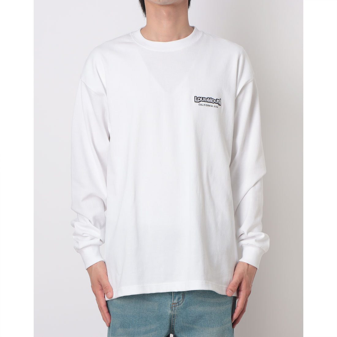 ラウドマウス LOUDMOUTH ユニセックス長袖Tシャツ （ホワイト） ホワイト