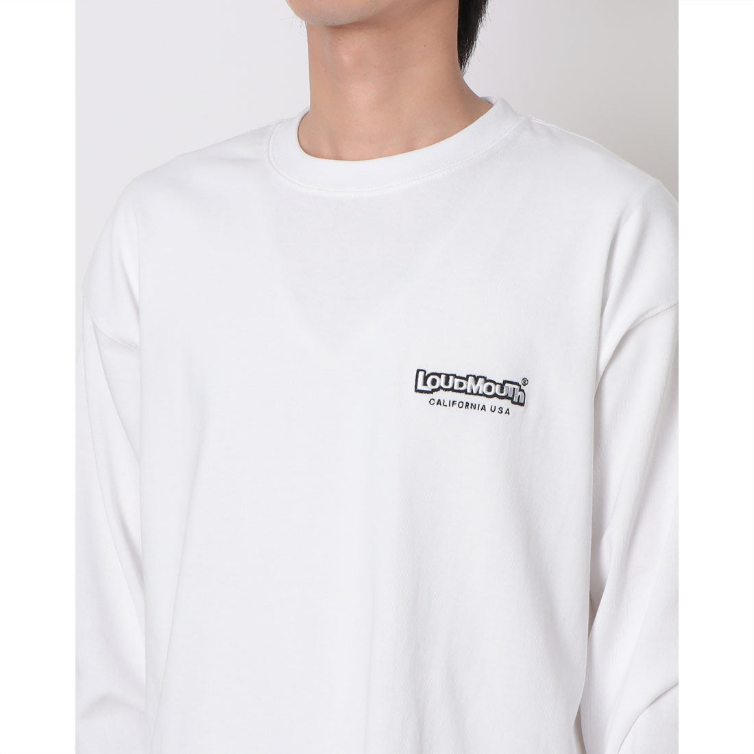 ラウドマウス LOUDMOUTH ユニセックス長袖Tシャツ （ホワイト） ホワイト