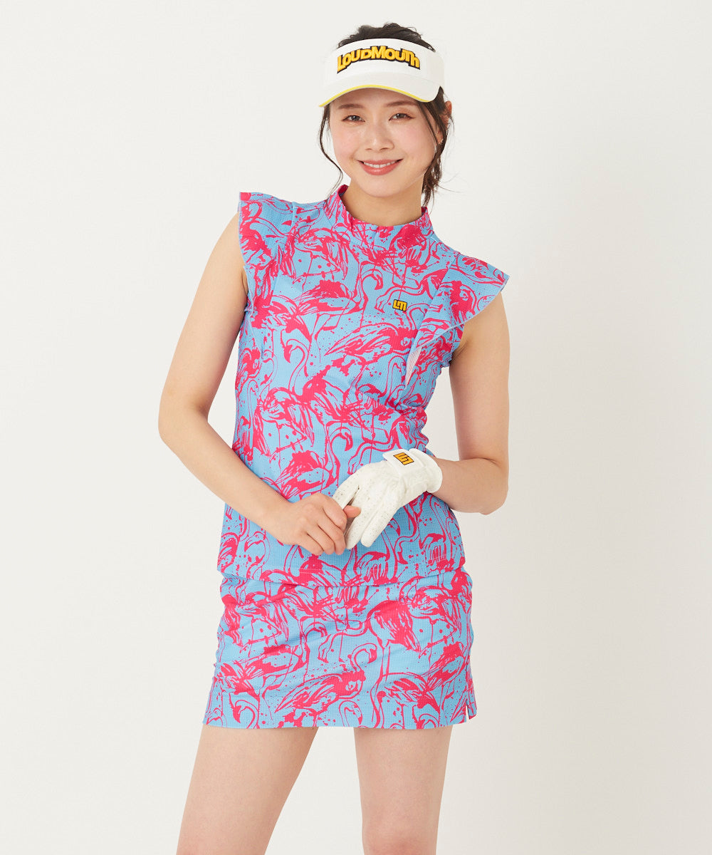 ラウドマウス LOUDMOUTH フレンチスリーブシャツ （Flamingos Blue Neon） Flamingos Blue Neon