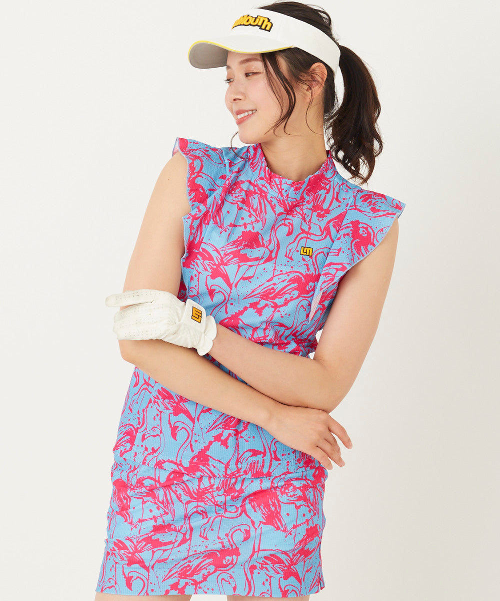 ラウドマウス LOUDMOUTH フレンチスリーブシャツ （Flamingos Blue Neon） Flamingos Blue Neon
