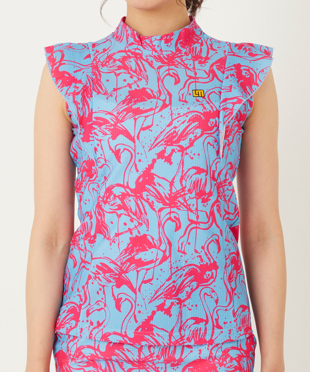 ラウドマウス LOUDMOUTH フレンチスリーブシャツ （Flamingos Blue Neon） Flamingos Blue Neon