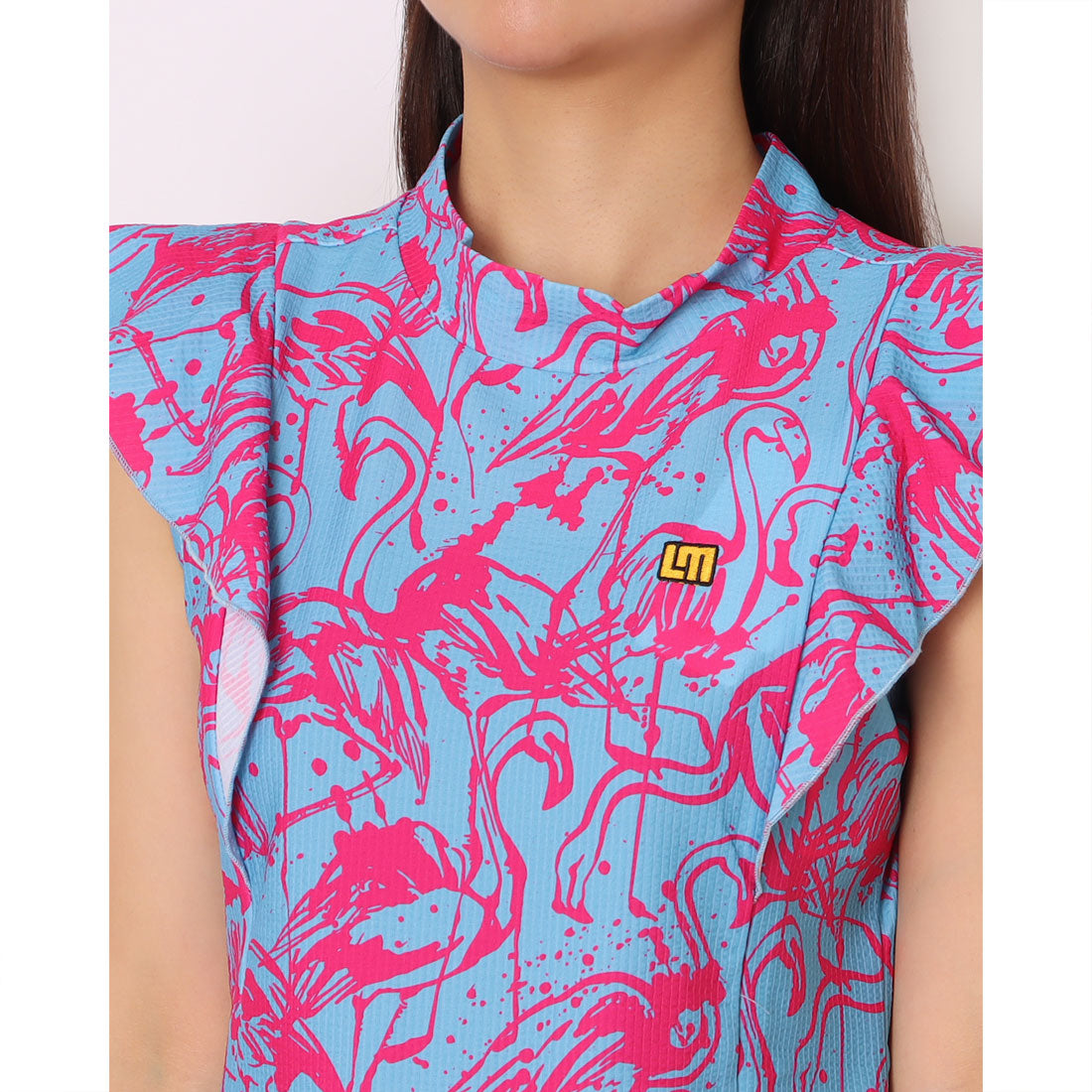 ラウドマウス LOUDMOUTH フレンチスリーブシャツ （Flamingos Blue Neon） Flamingos Blue Neon