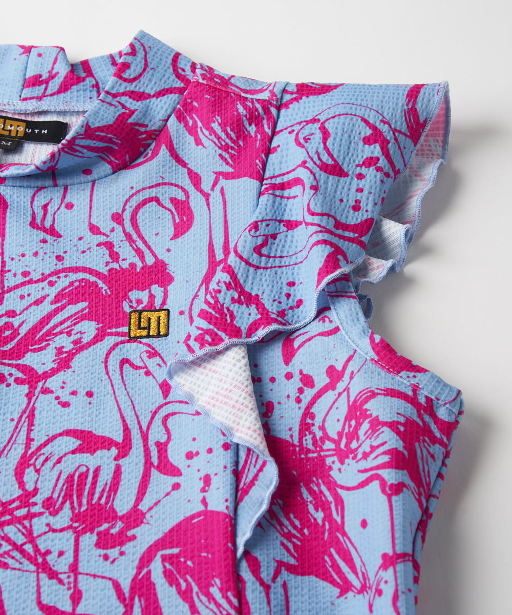 ラウドマウス LOUDMOUTH フレンチスリーブシャツ （Flamingos Blue Neon） Flamingos Blue Neon