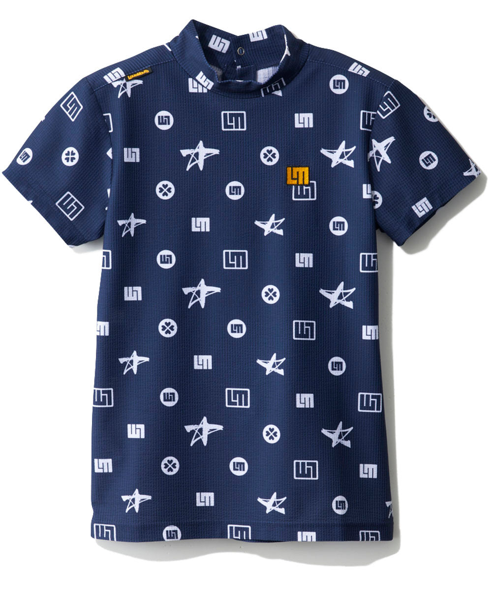 ラウドマウス LOUDMOUTH ニットサッカーモックネックシャツ （NV） NV