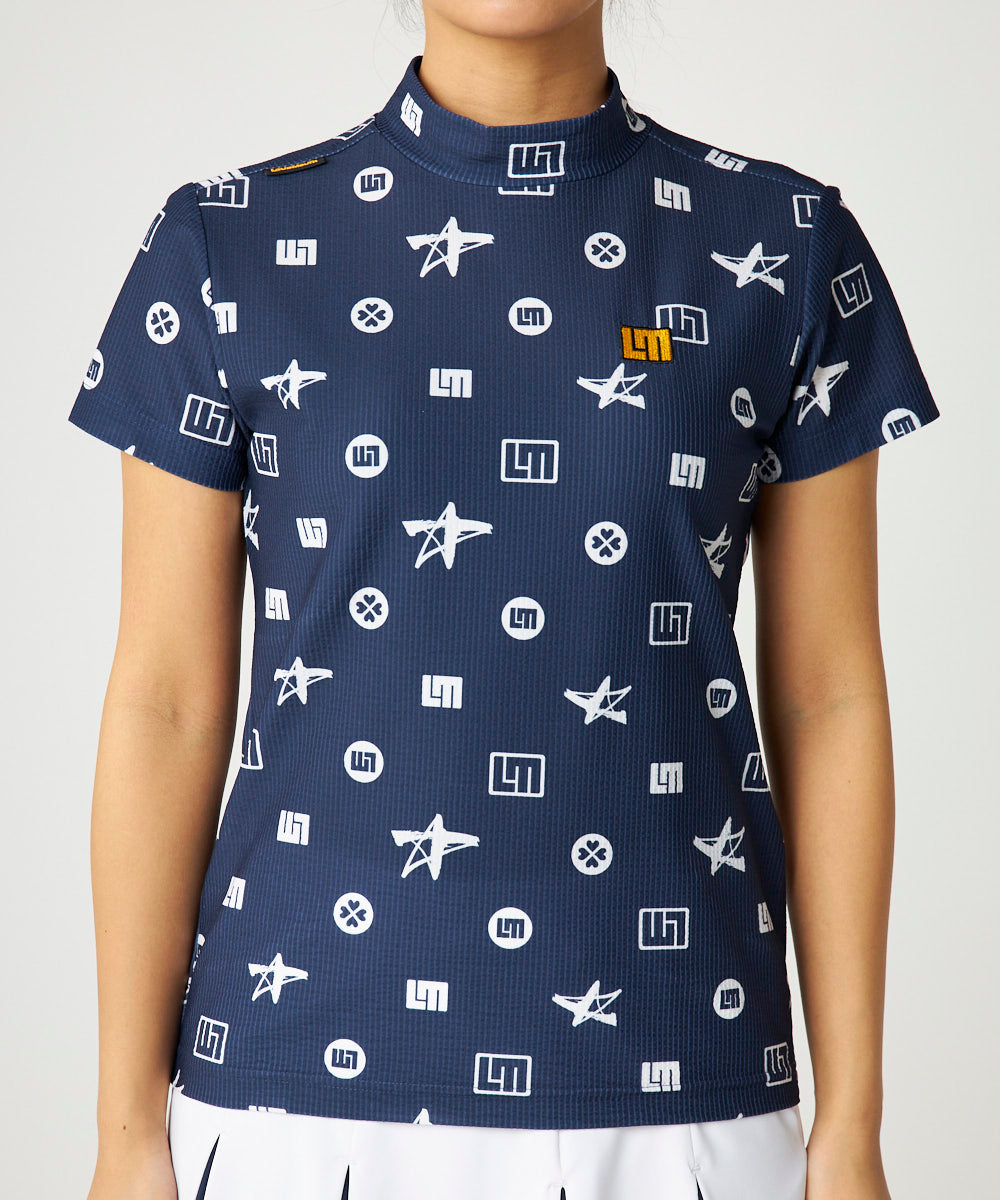 ラウドマウス LOUDMOUTH ニットサッカーモックネックシャツ （NV） NV