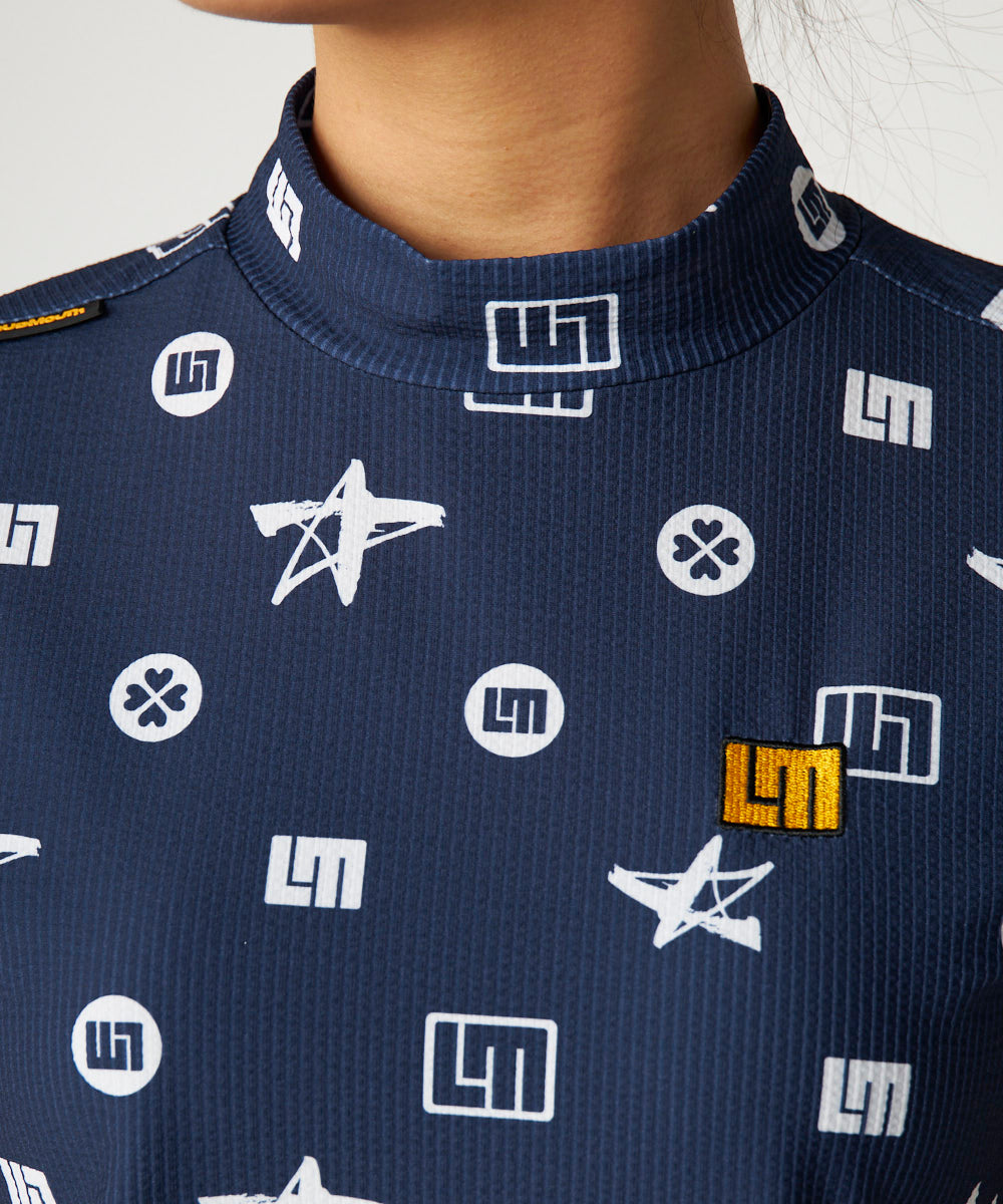 ラウドマウス LOUDMOUTH ニットサッカーモックネックシャツ （NV） NV