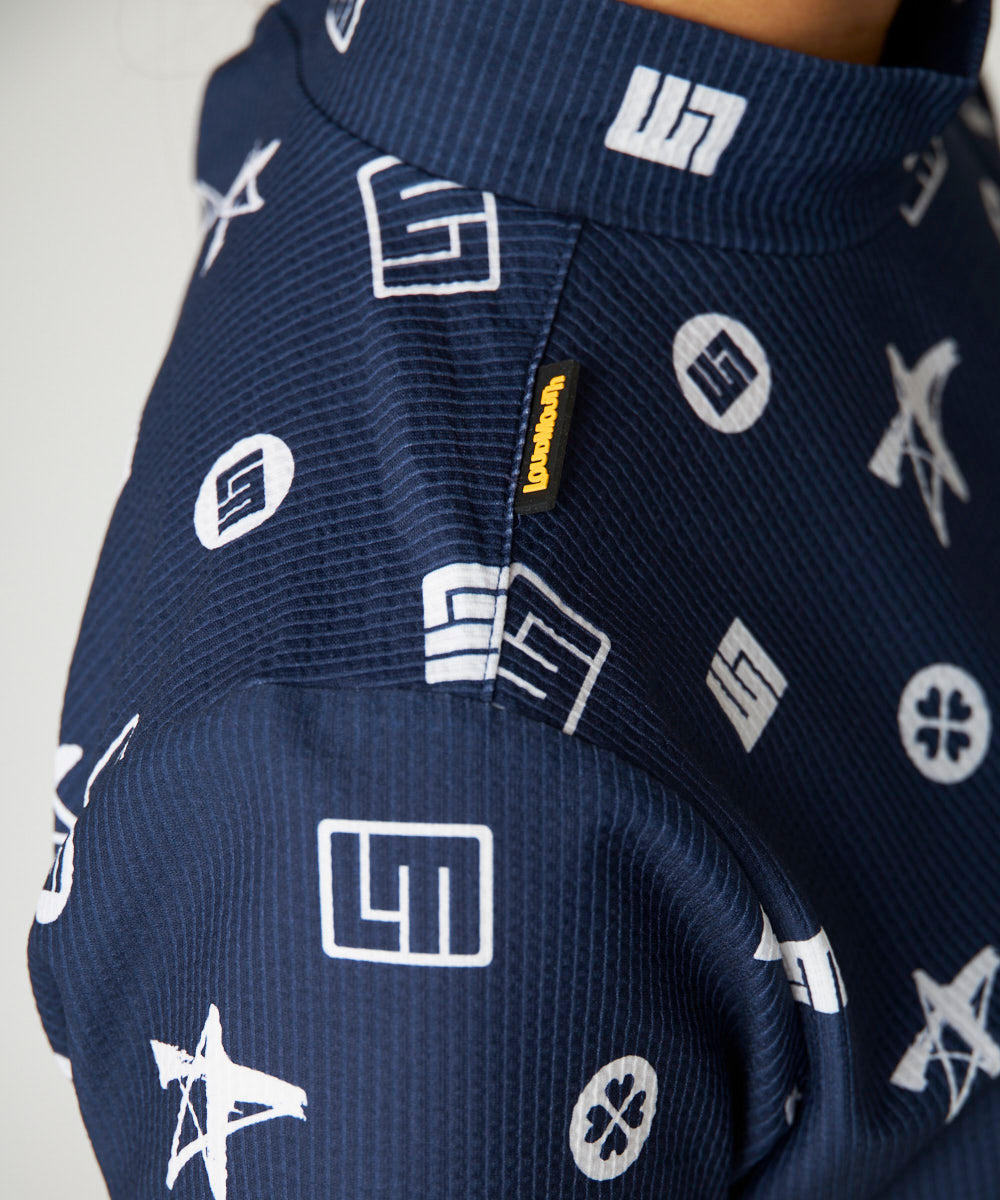 ラウドマウス LOUDMOUTH ニットサッカーモックネックシャツ （NV） NV