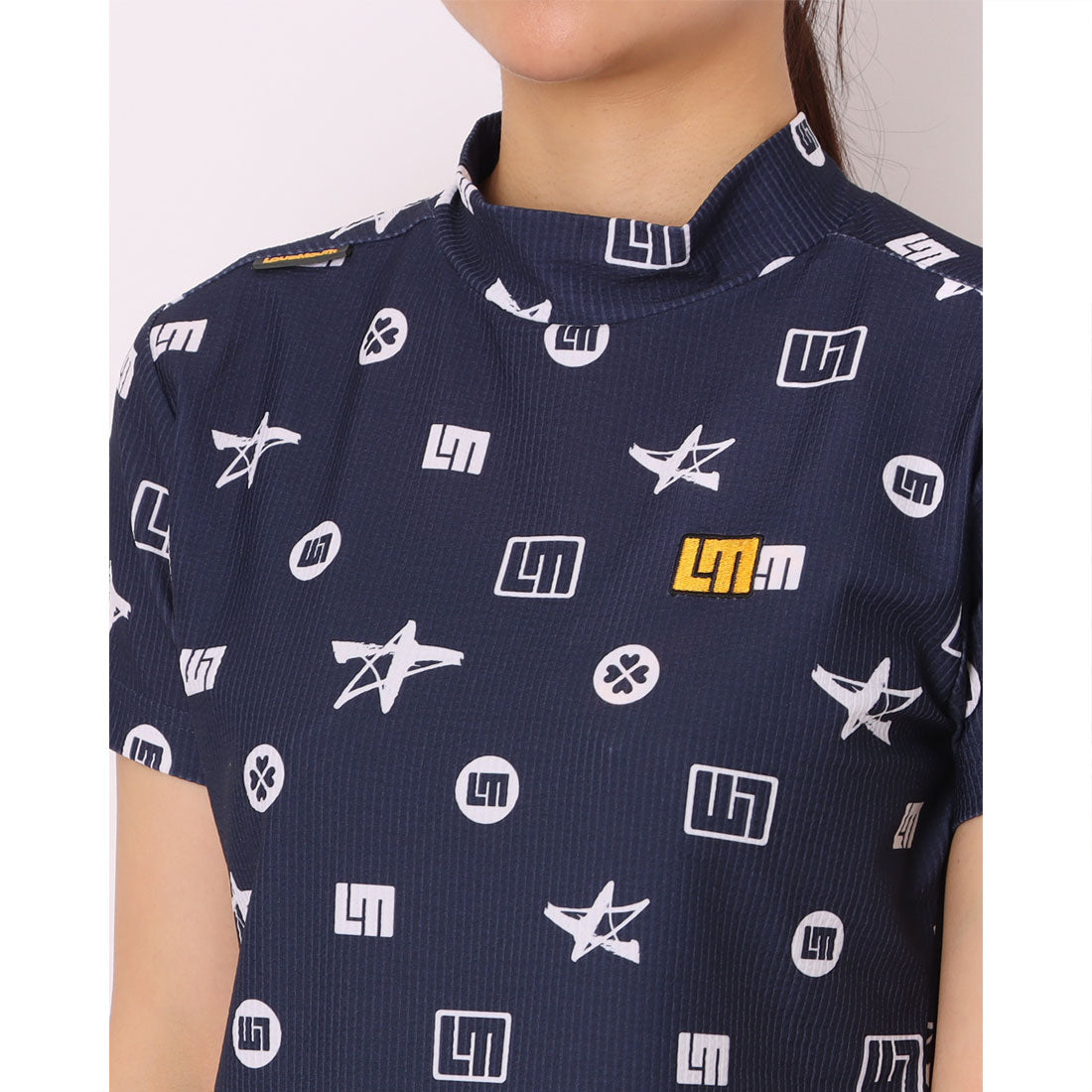 ラウドマウス LOUDMOUTH ニットサッカーモックネックシャツ （NV） NV
