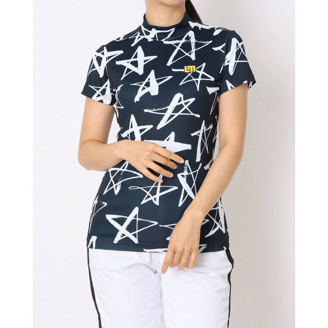 ラウドマウス LOUDMOUTH モックネック半袖シャツ （Shooting Stars） Shooting Stars