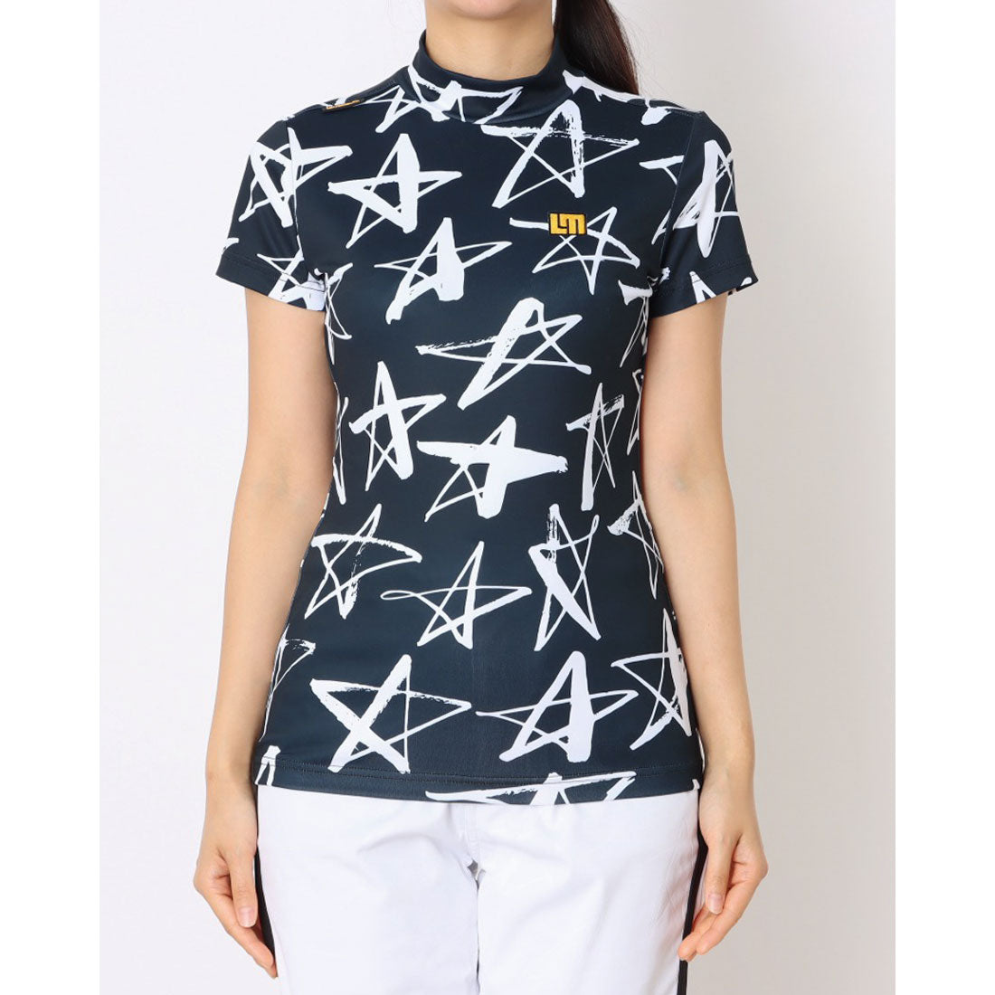 ラウドマウス LOUDMOUTH モックネック半袖シャツ （Shooting Stars） Shooting Stars