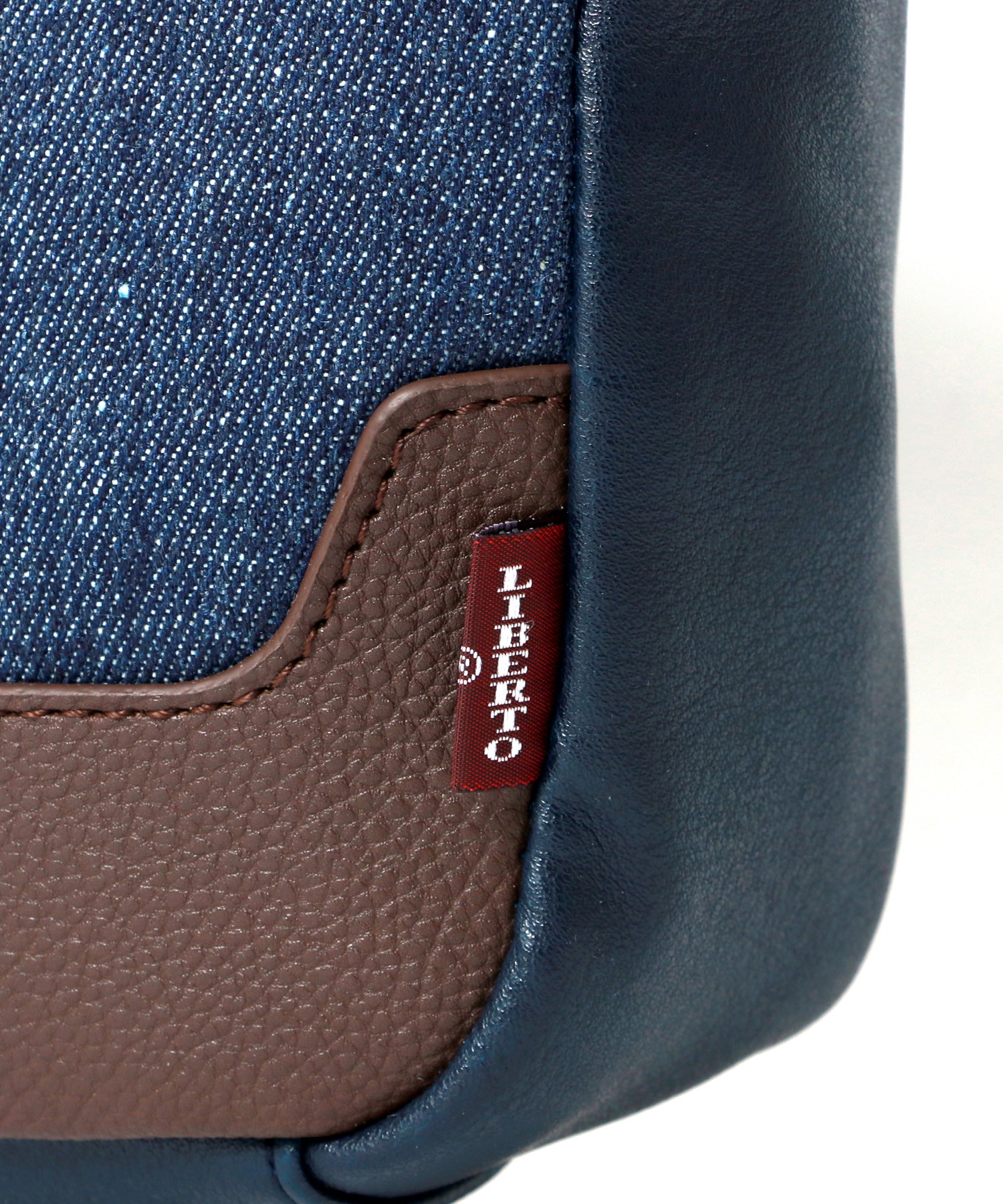 LiBERTO EDWIN Denim Synthetic Leather Combination Shoulder Bag