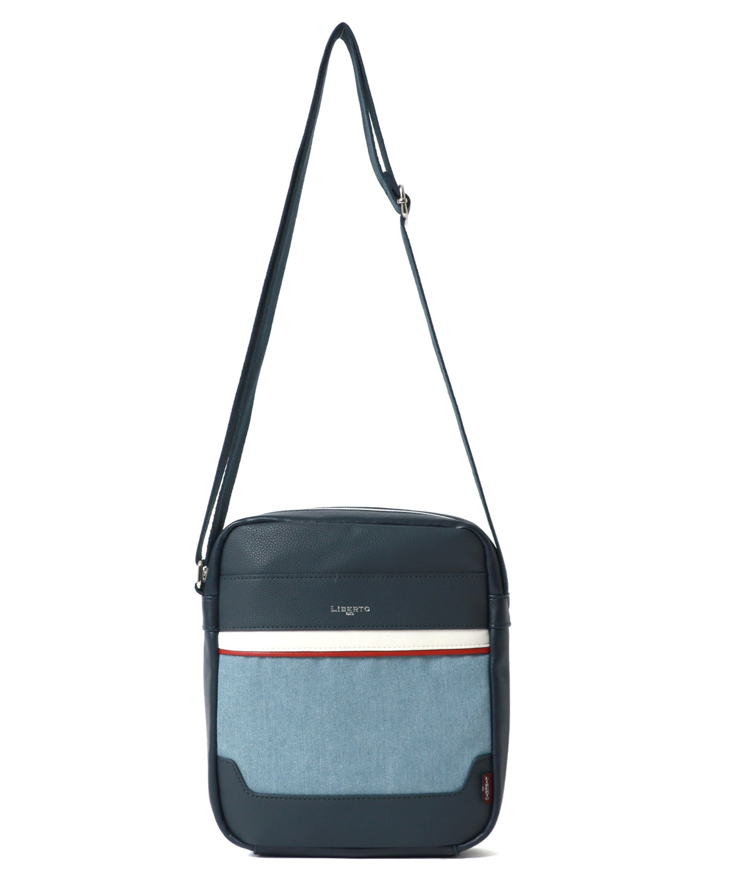 LiBERTO EDWIN Denim Synthetic Leather Combination Shoulder Bag