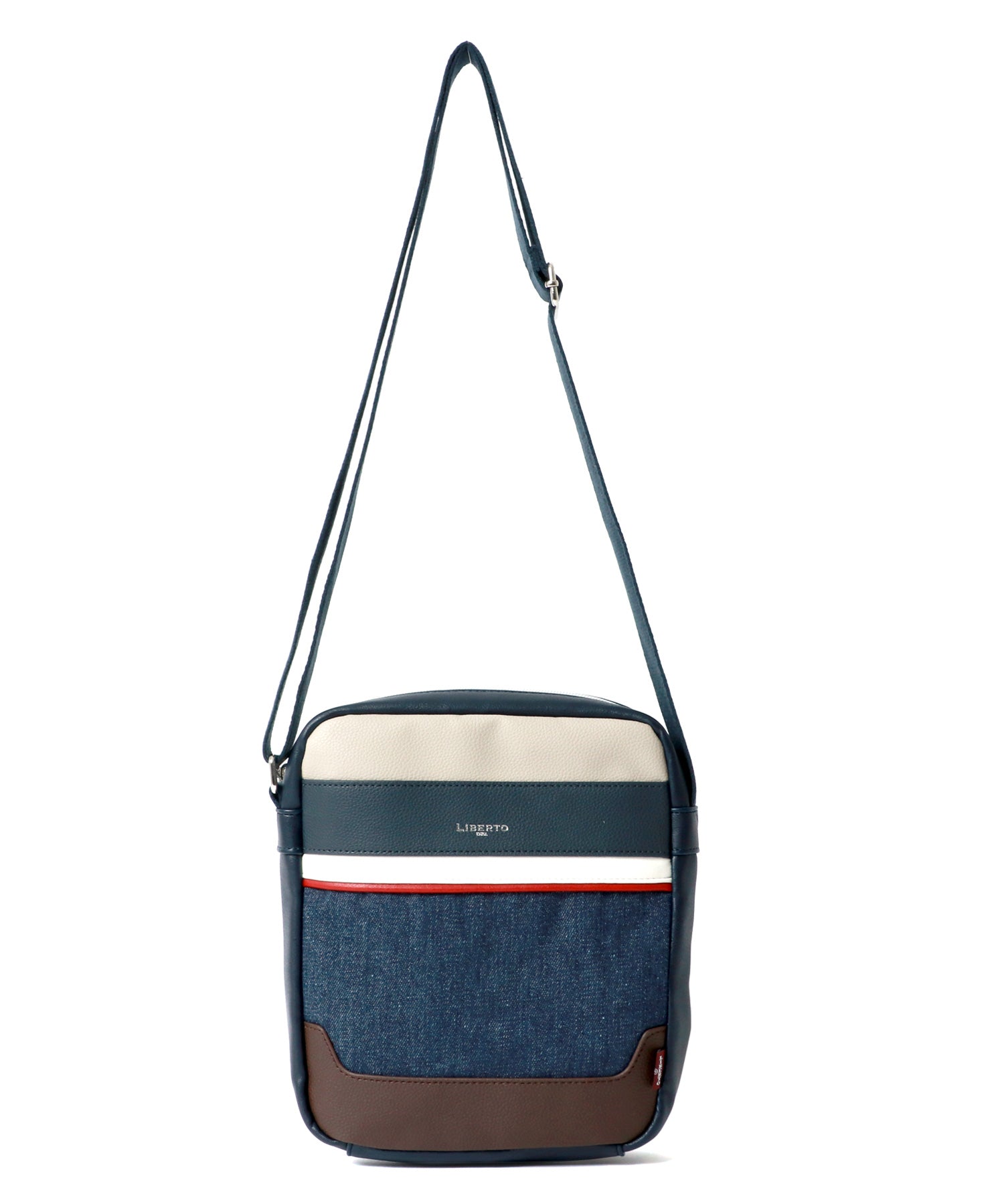 LiBERTO EDWIN Denim Synthetic Leather Combination Shoulder Bag