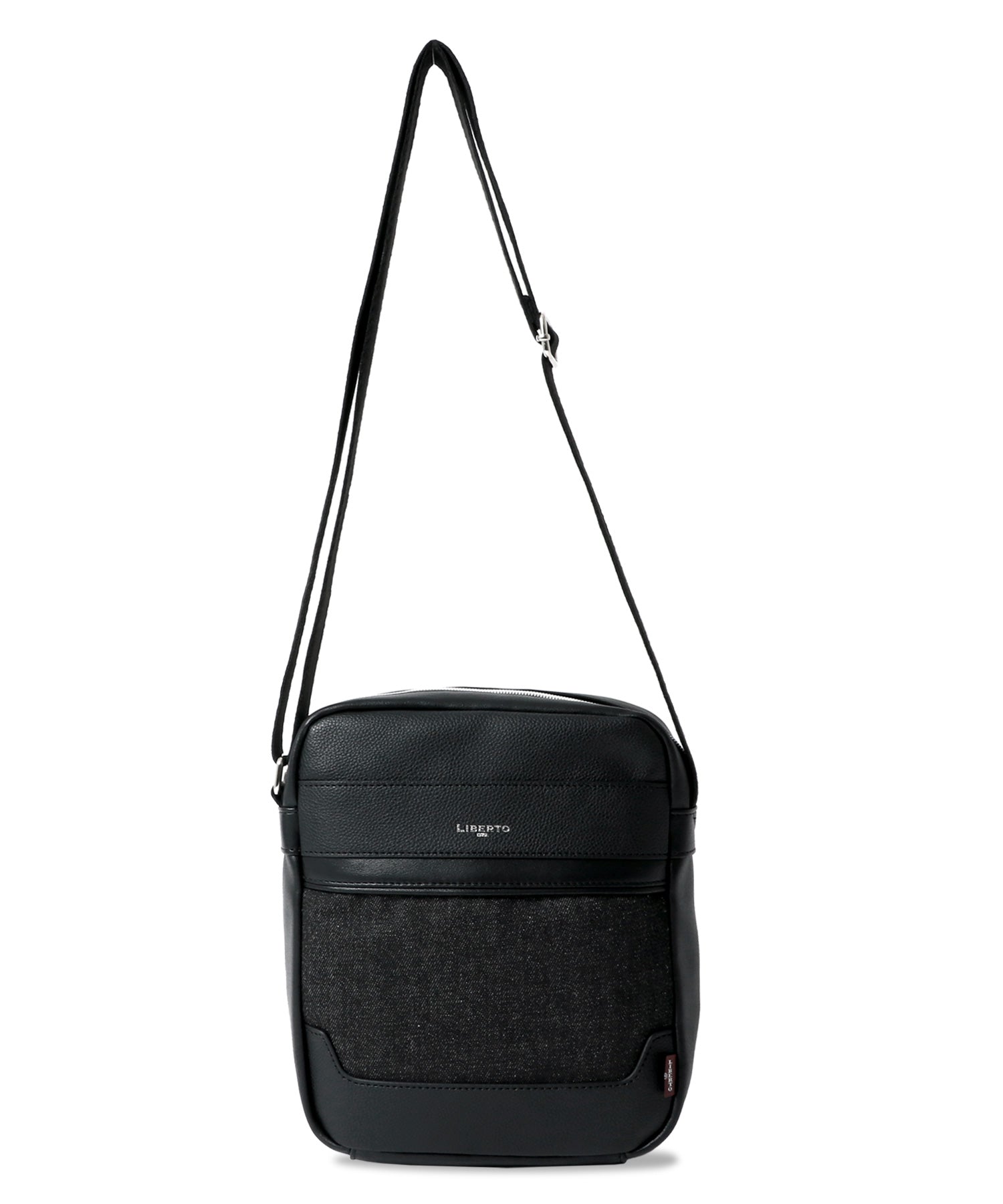 LiBERTO EDWIN Denim Synthetic Leather Combination Shoulder Bag