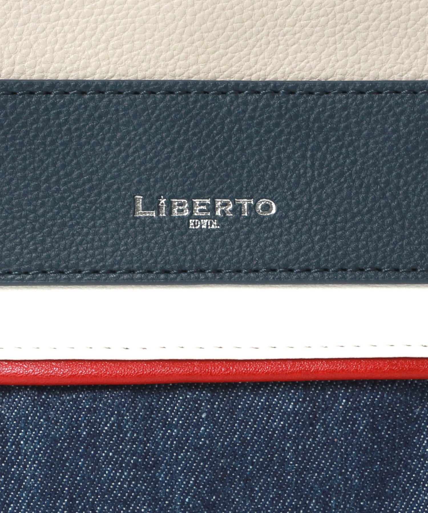 LiBERTO EDWIN Denim Synthetic Leather Combination Shoulder Bag