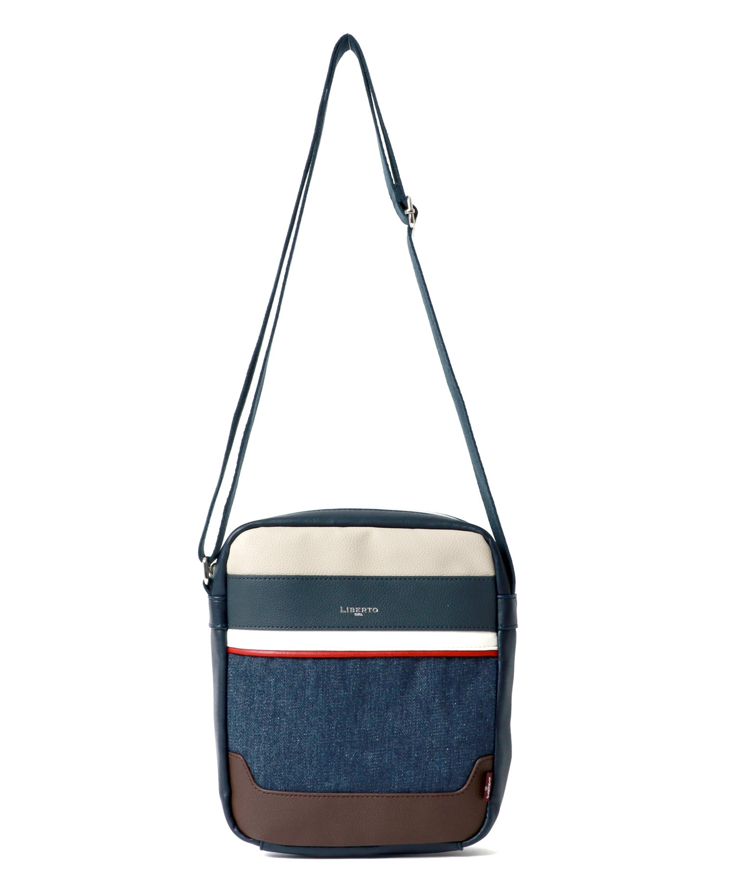 LiBERTO EDWIN Denim Synthetic Leather Combination Shoulder Bag