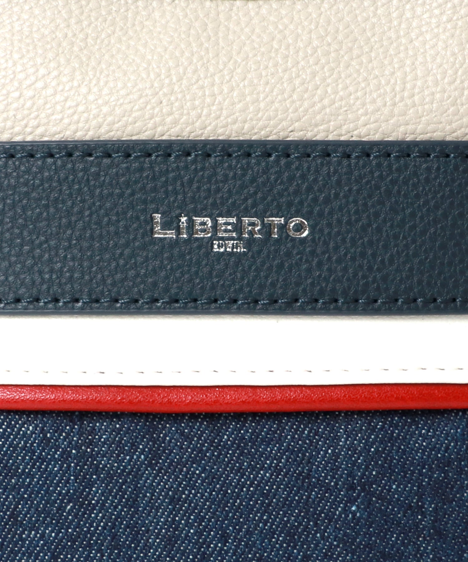 LiBERTO EDWIN Denim Synthetic Leather Combination Mini Shoulder Bag
