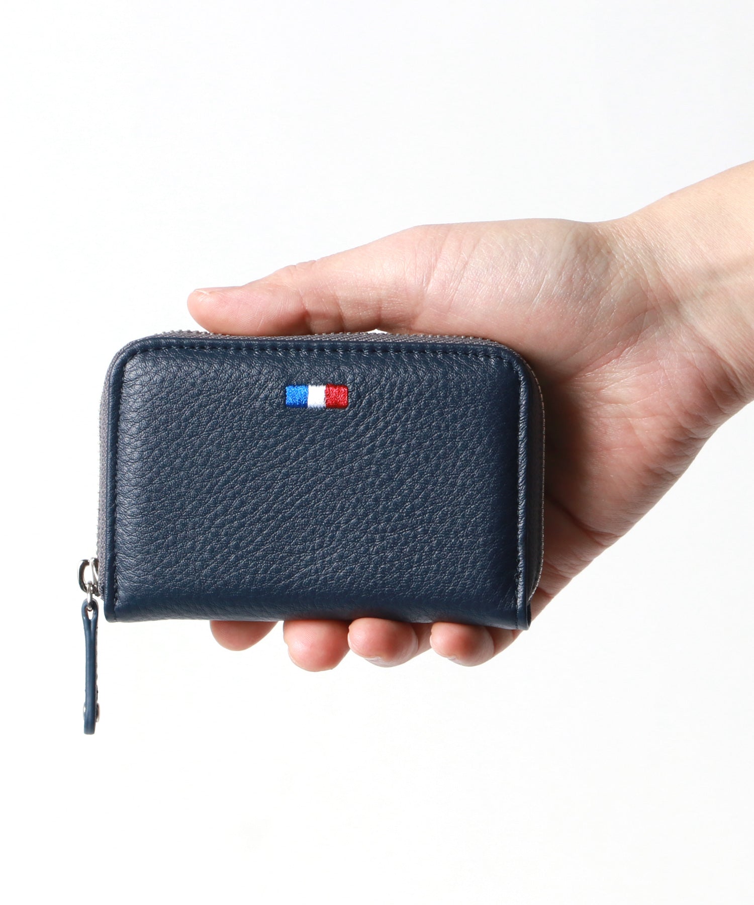 LiBERTO EDWIN Shrink Leather Genuine Leather Round Zipper Coin Case Coin Purse