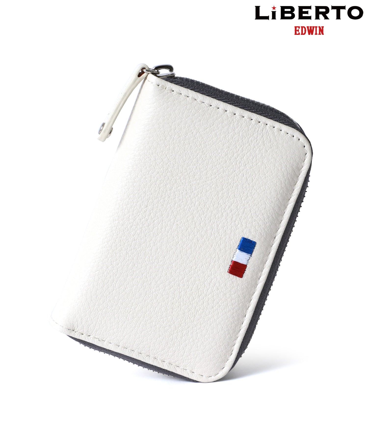 LiBERTO EDWIN Shrink Leather Genuine Leather Round Zipper Coin Case Coin Purse