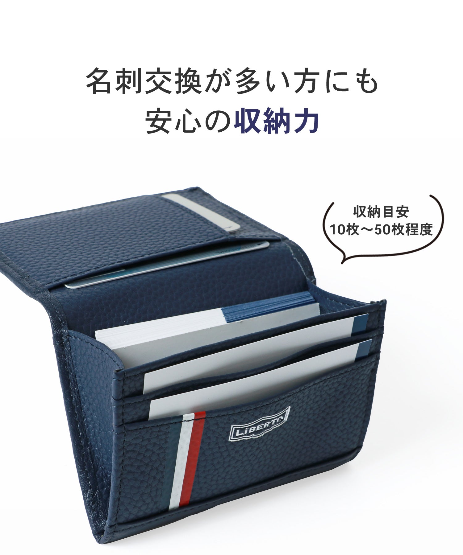LiBERTO EDWIN Shrink Leather Genuine Leather Business Card Holder Card Case