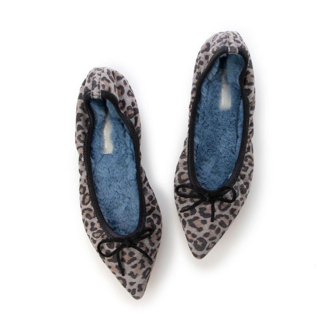 ルース Luz バレエシューズ,ヒョウ-BLK-FA