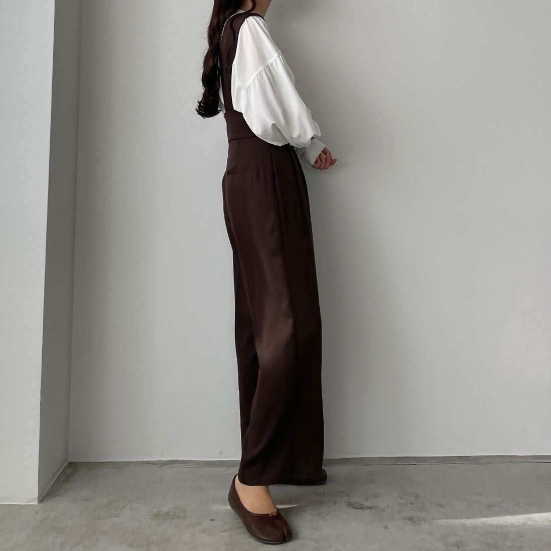 ルエレ Louere Louere 【取り外し可】ワイドサスペンダーハイウエストパンツ