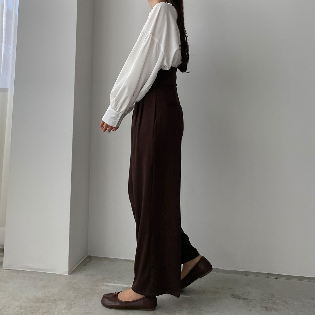 ルエレ Louere Louere 【取り外し可】ワイドサスペンダーハイウエストパンツ