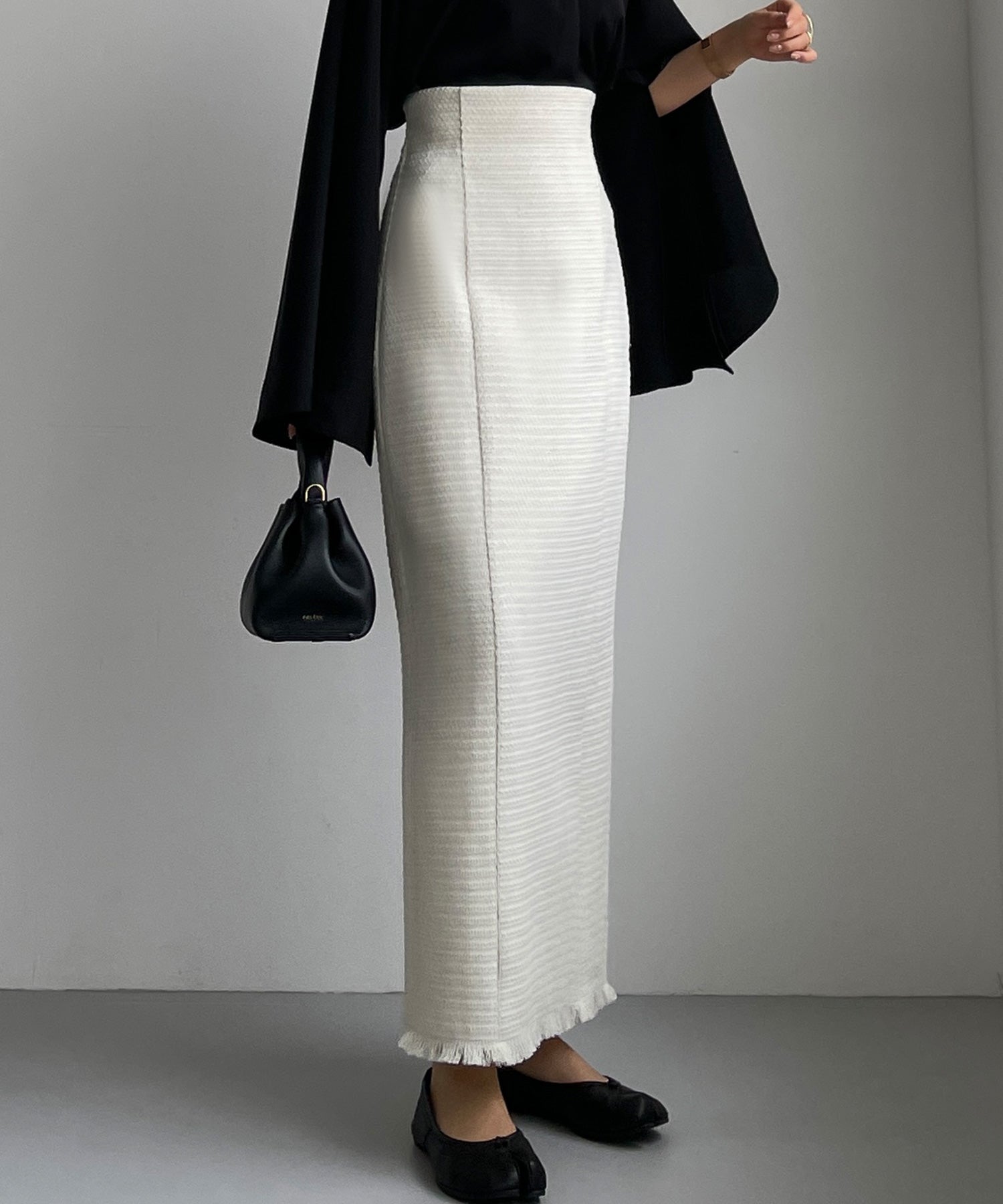 ルエレ Louere Louere ツイードハイウエストペンシルスカート