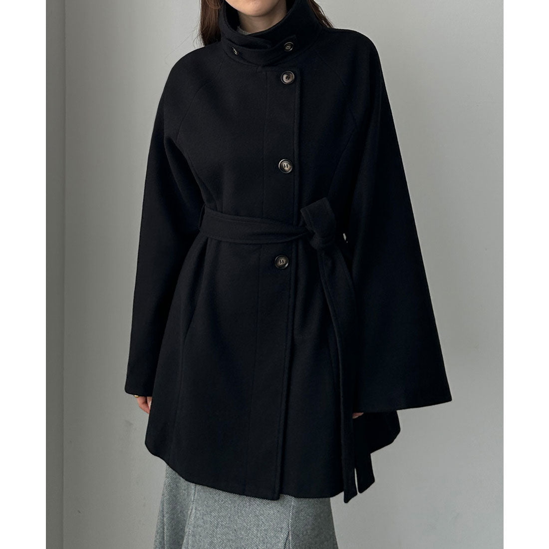 ルエレ Louere Louere ハイネックミドル丈コート