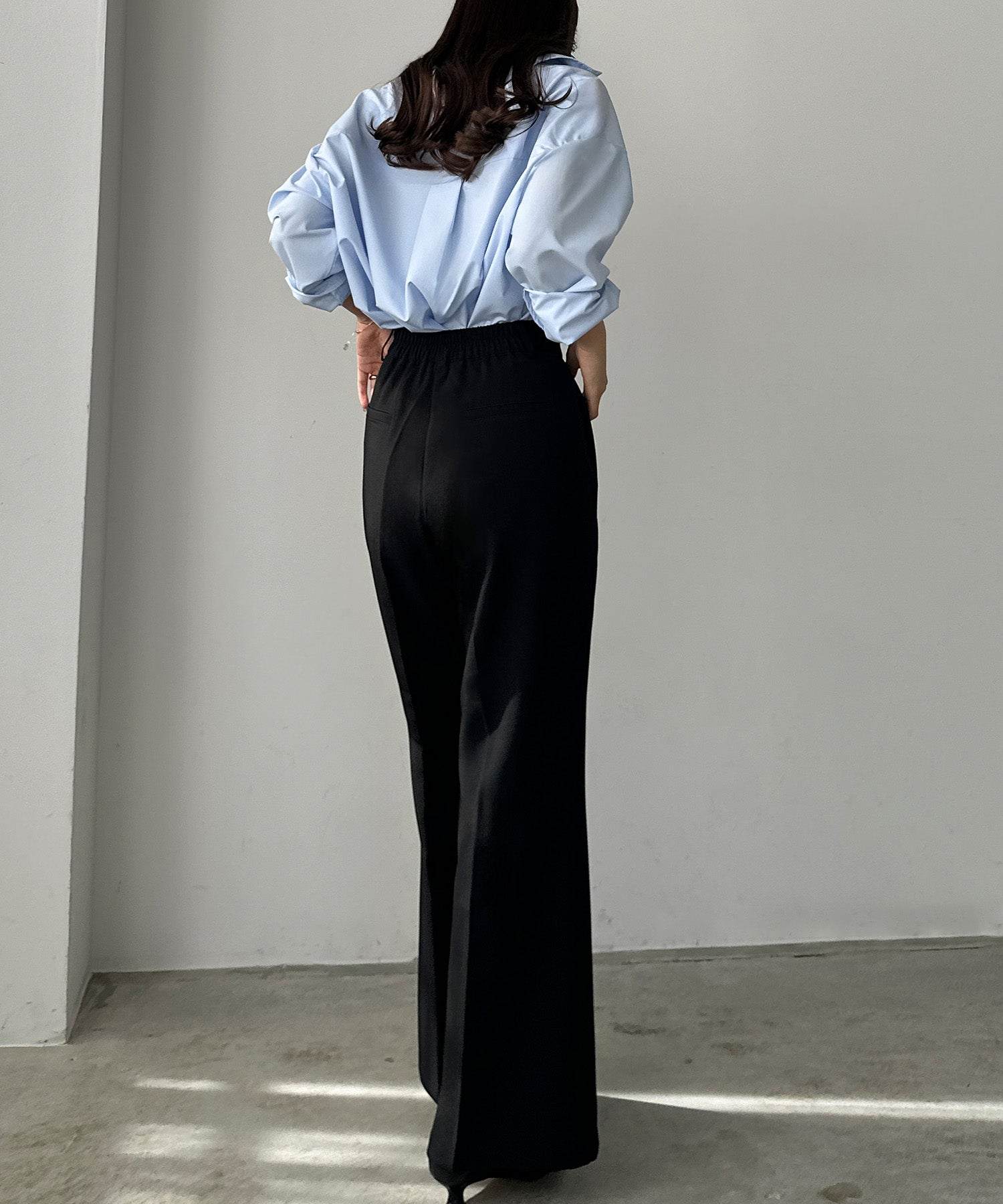 ルエレ Louere Louere ゴールドボタンフレアパンツ （ブラック） ブラック