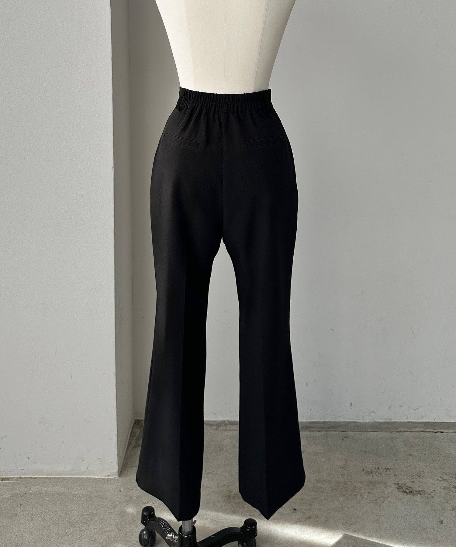 ルエレ Louere Louere ゴールドボタンフレアパンツ （ブラック） ブラック