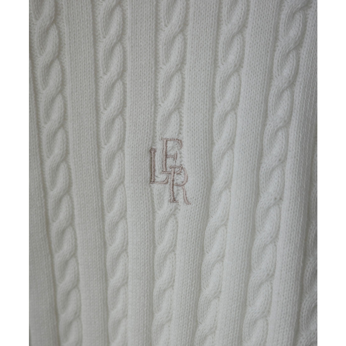 ルエレ Louere Louere ゴールドボタンケーブルニットカーディガン