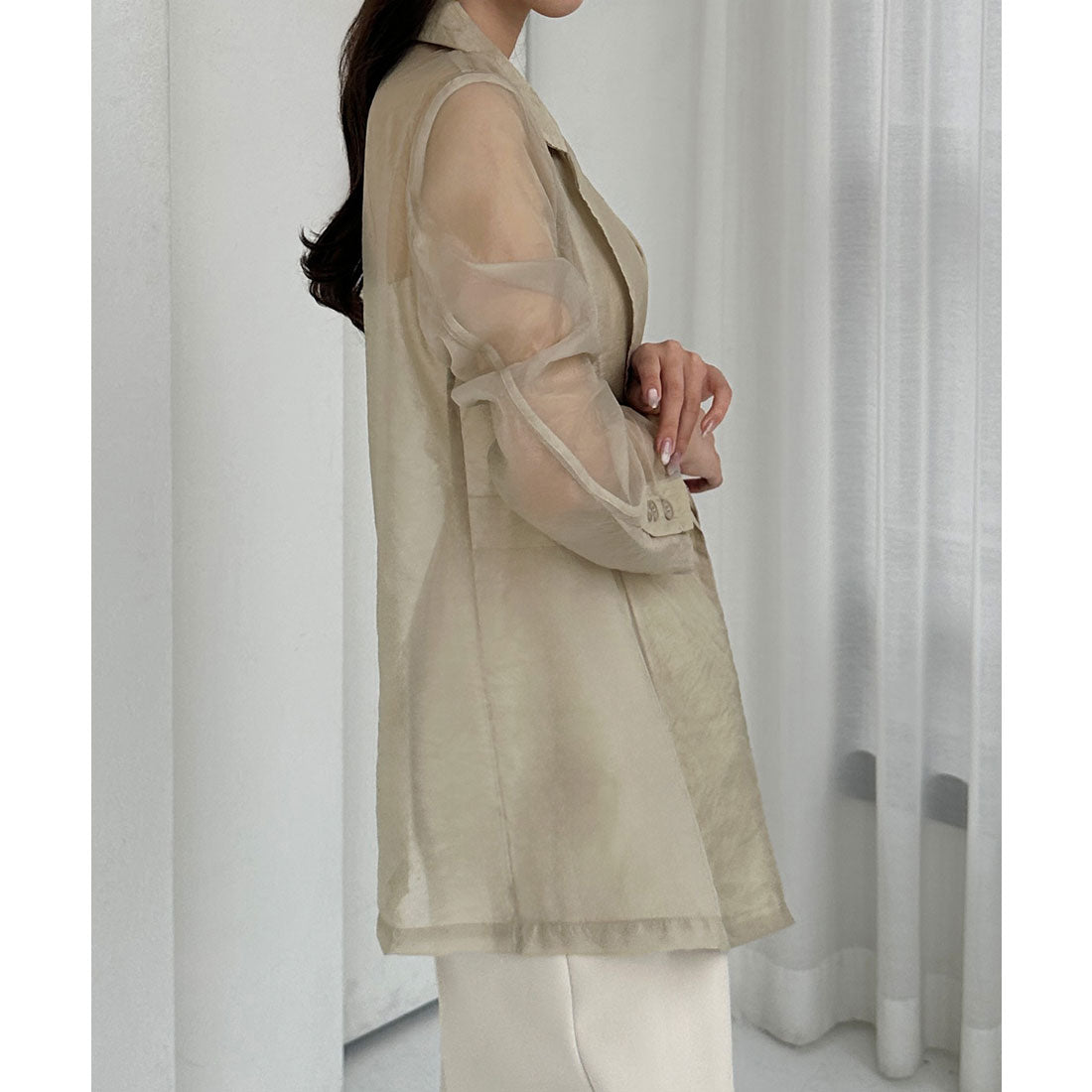 ルエレ Louere Louere シアーテーラードジャケット （グレージュ） グレージュ