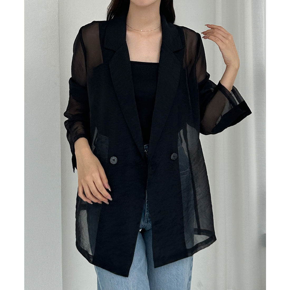 ルエレ Louere Louere シアーテーラードジャケット （ブラック） ブラック