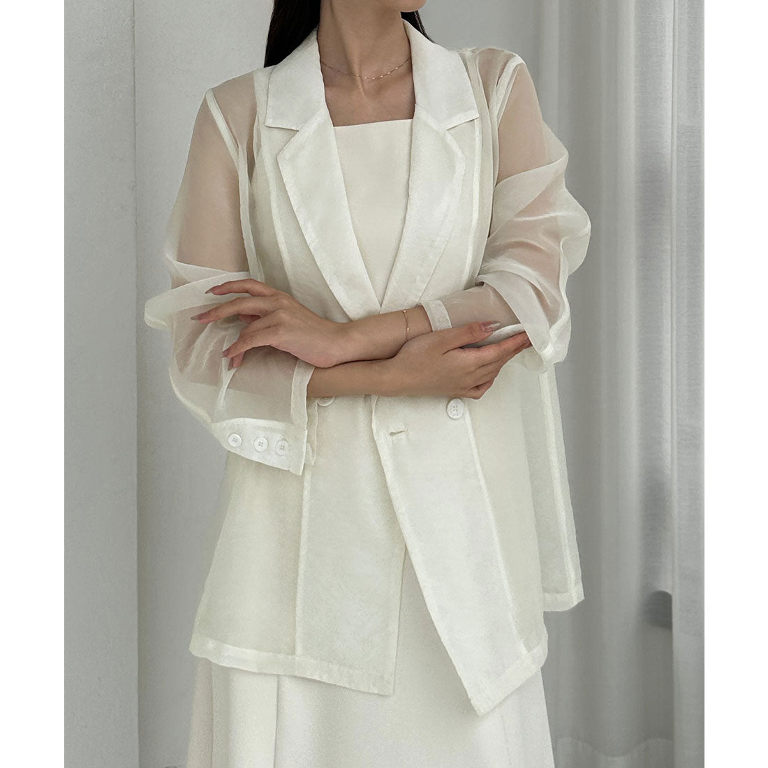 ルエレ Louere Louere シアーテーラードジャケット （アイボリー） アイボリー