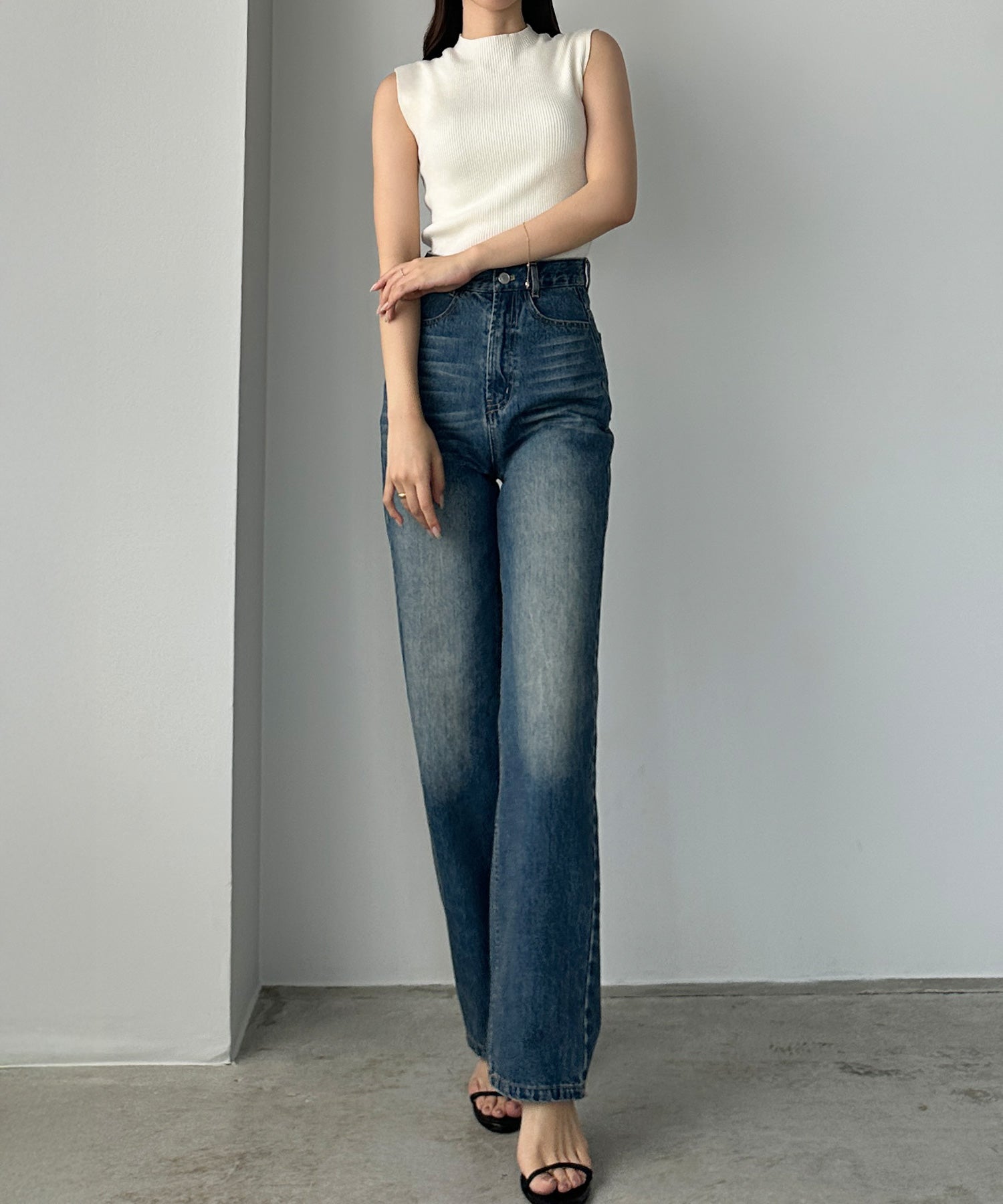 ルエレ Louere Louere ハイウエストストレートデニム （ライトブルー） ライトブルー