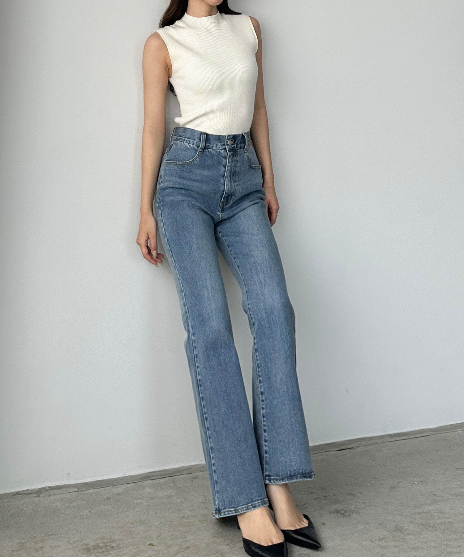 ルエレ Louere Louere ストレッチフレアデニムパンツ （ライトブルー） ライトブルー