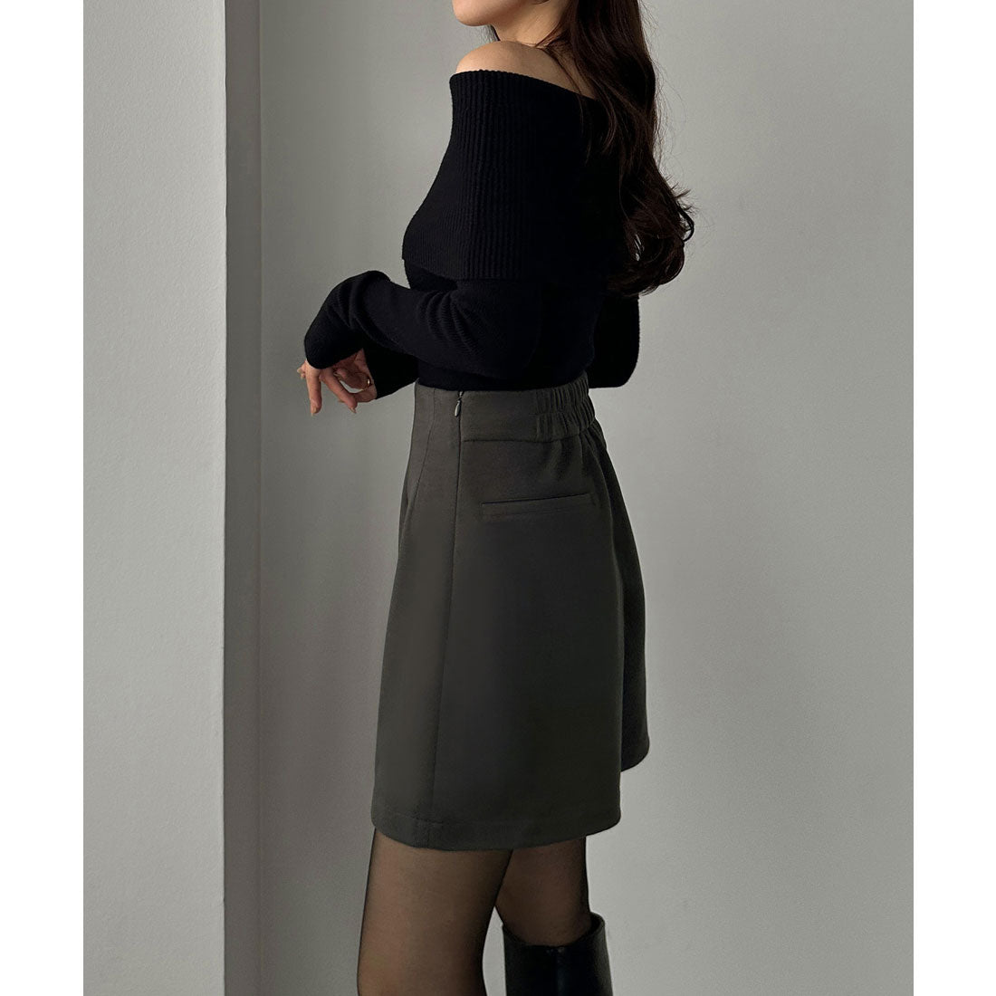 ルエレ Louere Louere ウールライクハイウエストショートパンツ （グレー） グレー