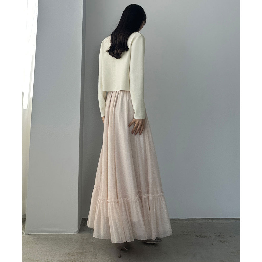 ルエレ Louere Louere ゴールドボタンニットカーディガン （アイボリー） アイボリー