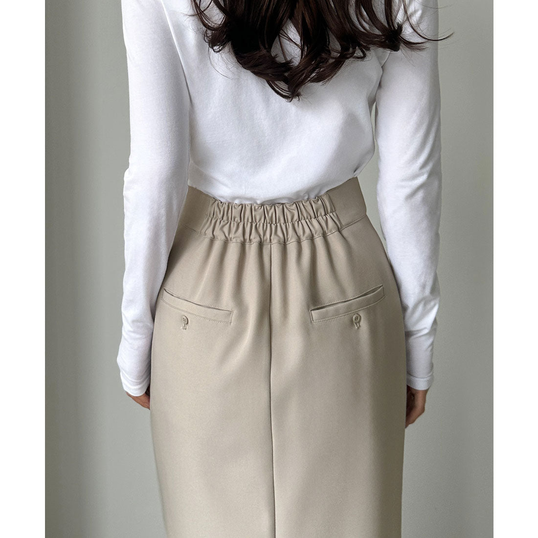 ルエレ Louere Louere ショートテーラードジャケット＋前スリットタイトスカートSET （グレージュ） グレージュ