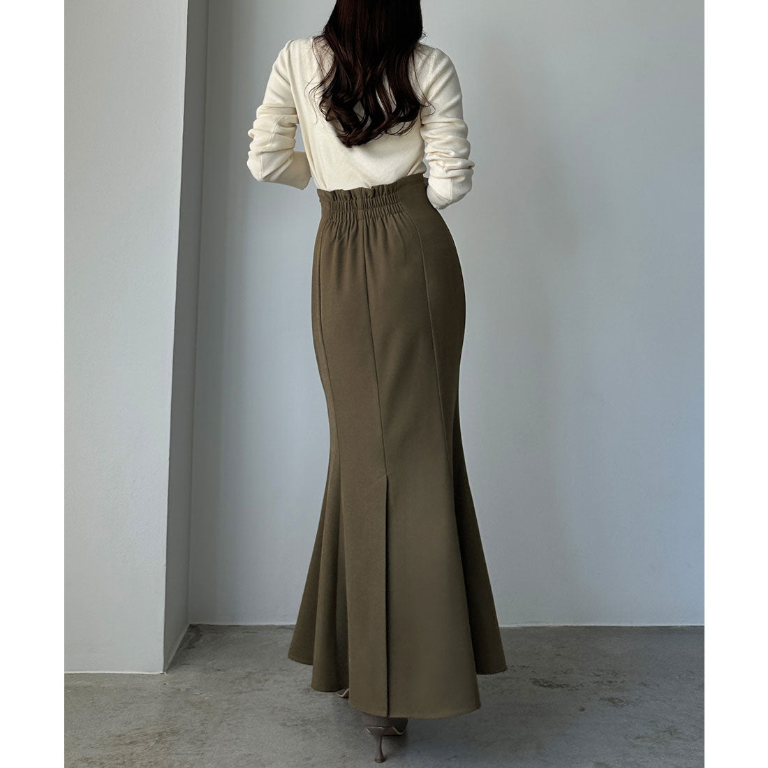 ルエレ Louere Louere ハイウエストドレープマーメイドスカート（通年素材） （グレージュ） グレージュ