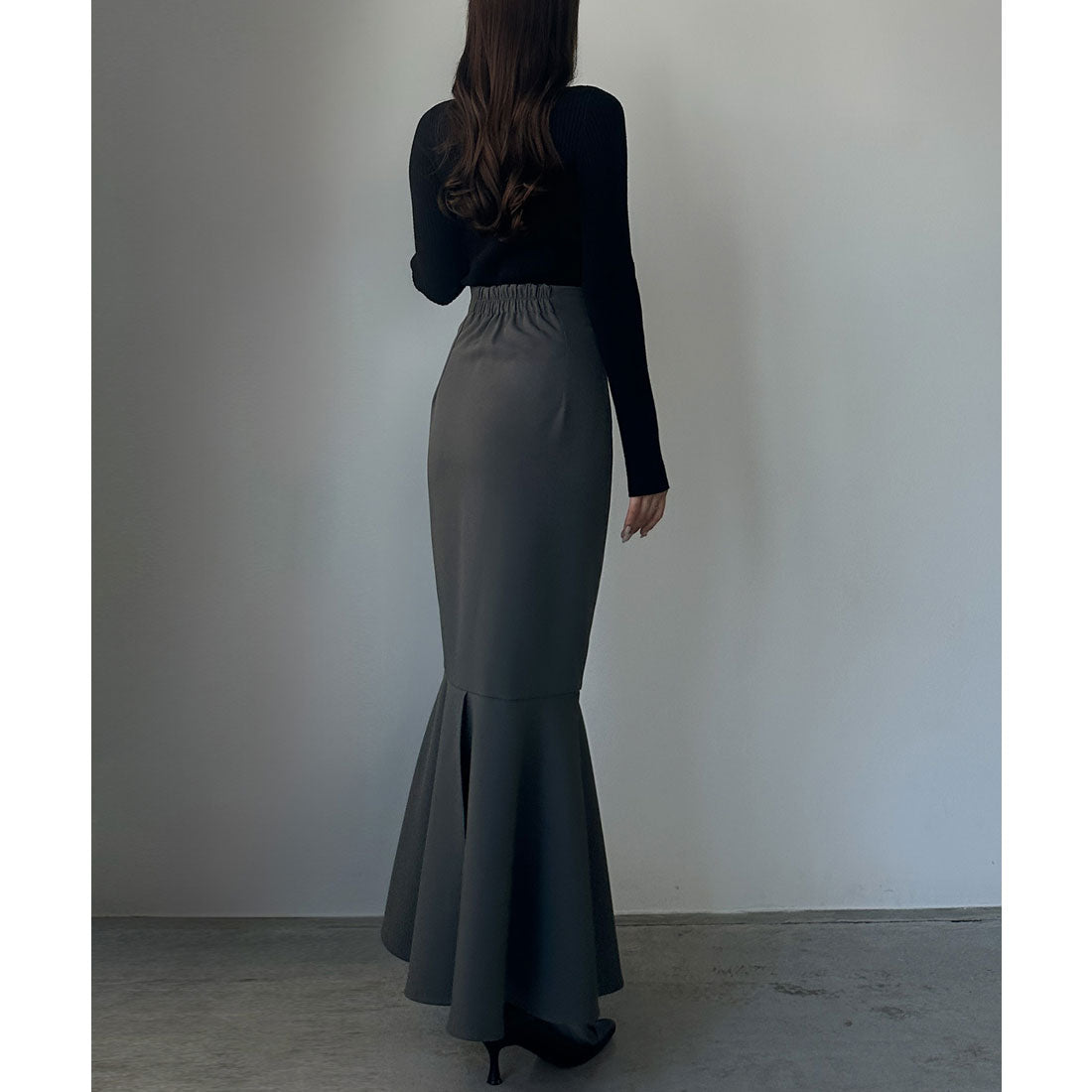 ルエレ Louere Louere ウエストベルトマーメイドスカート(通年素材) （チャコール） チャコール