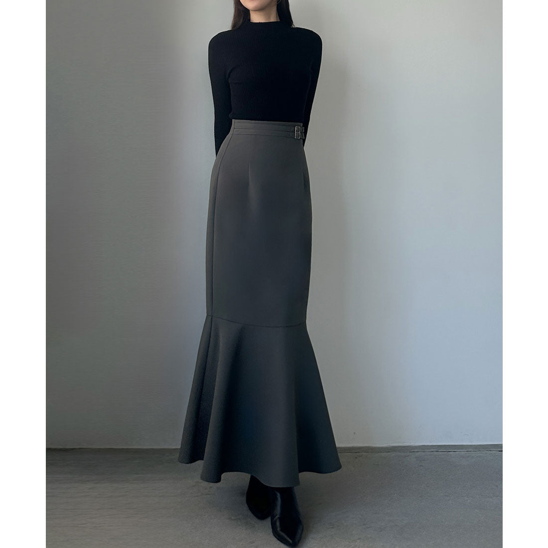 ルエレ Louere Louere ウエストベルトマーメイドスカート(通年素材) （チャコール） チャコール