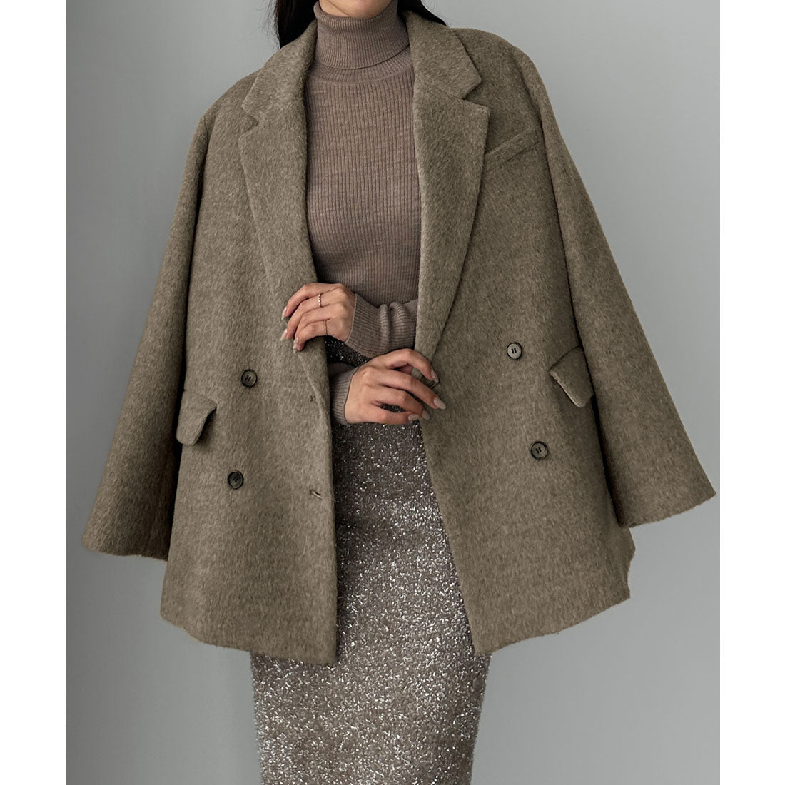 ルエレ Louere Louere シャギーテーラードジャケットコート （モカ） モカ