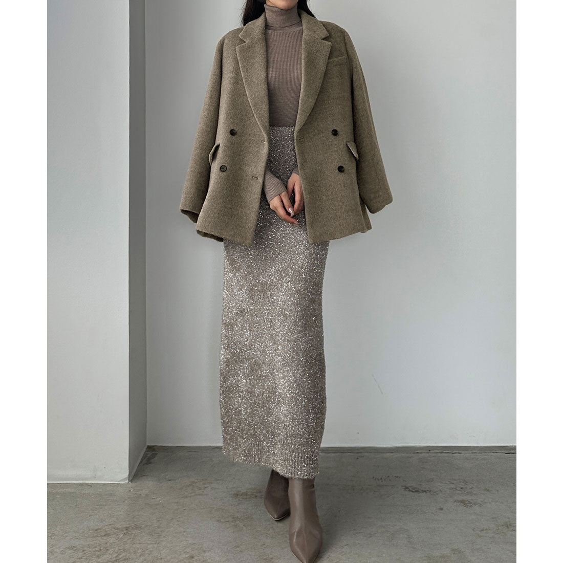 ルエレ Louere Louere シャギーテーラードジャケットコート （モカ） モカ