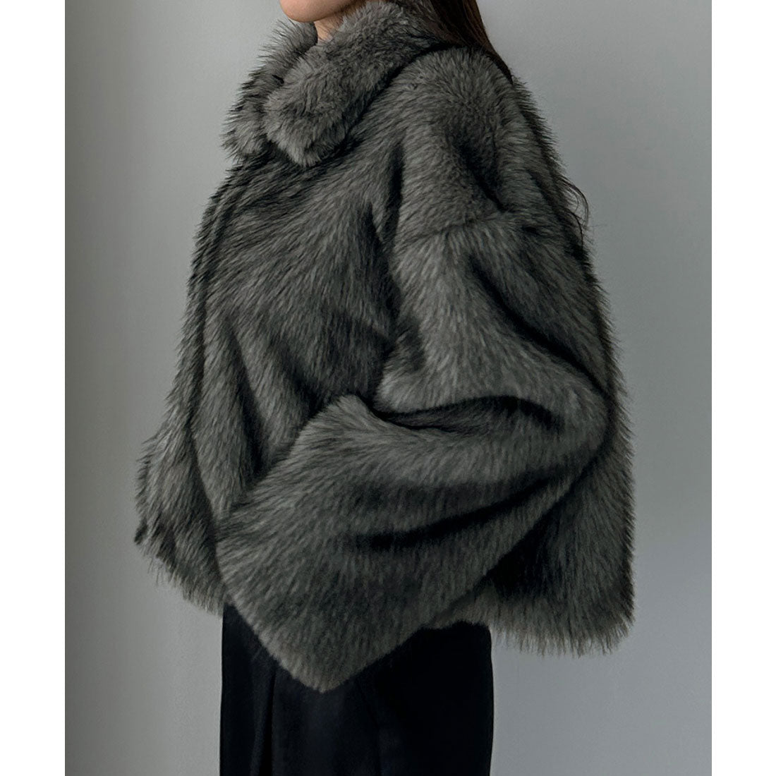 ルエレ Louere Louere 2wayカラーフェイクファーショートコート （グレー） グレー