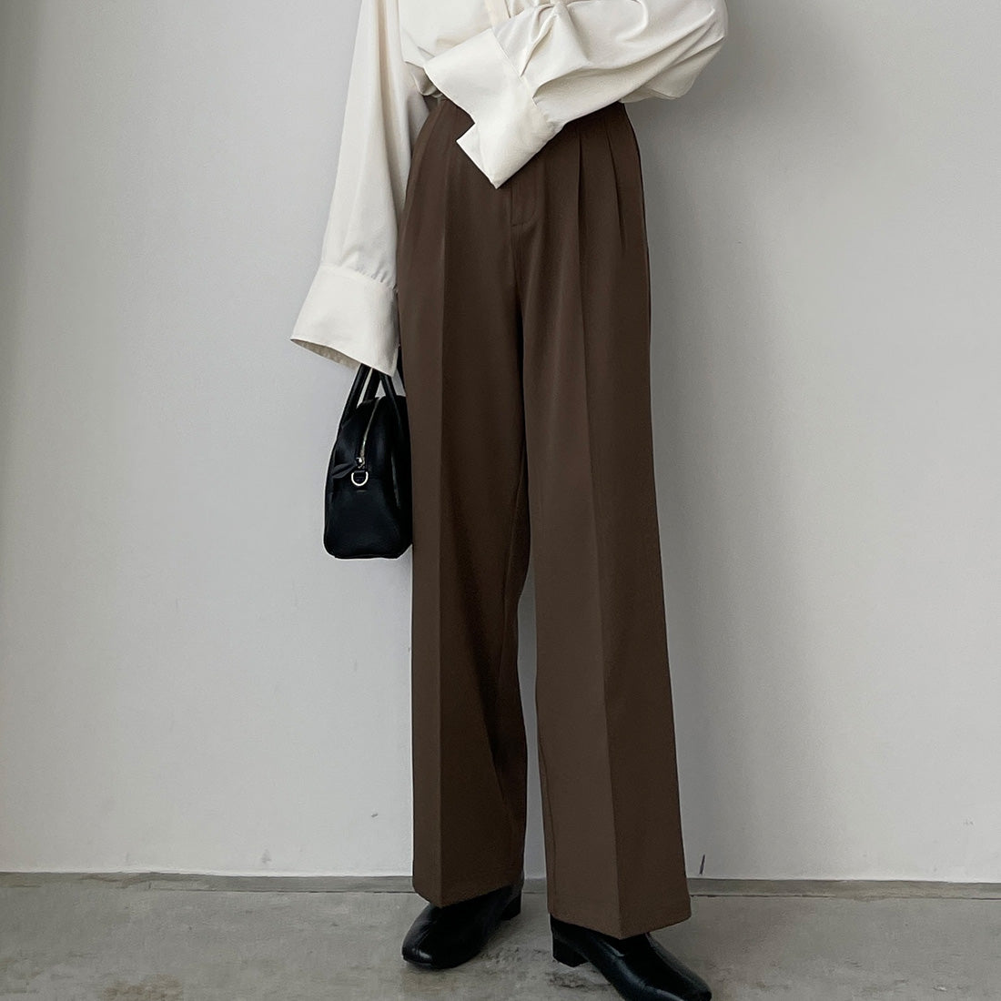 ルエレ Louere Louere ダブルタックベーシックパンツ